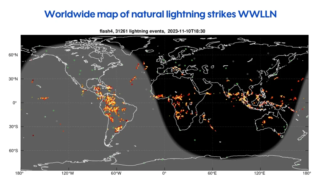 WWLLN map